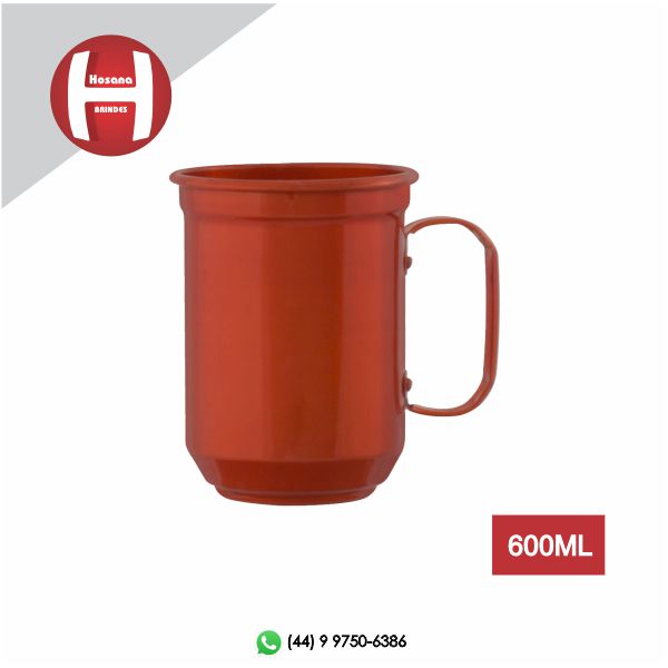 CANECA DE ALUMNIO - COBRE 600ML