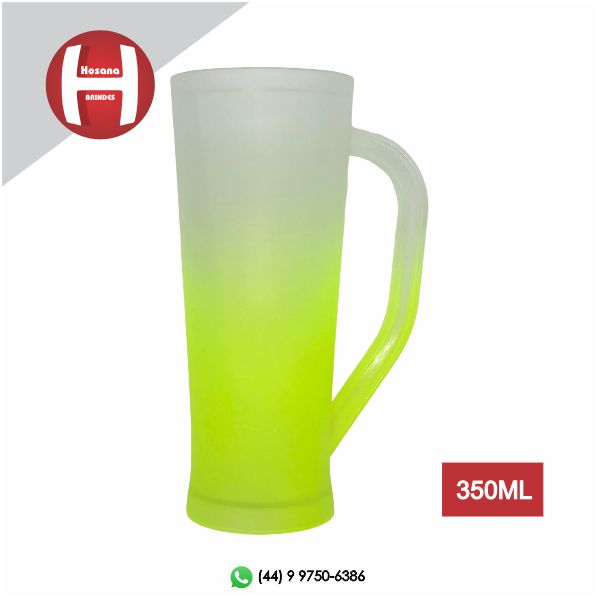 CANECA SLIM - AMARELA NEON