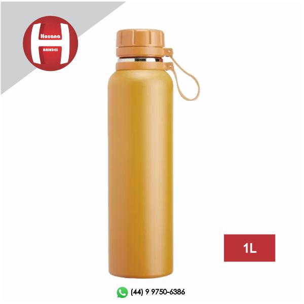 Garrafa Trmica Inox 1L - Laranja