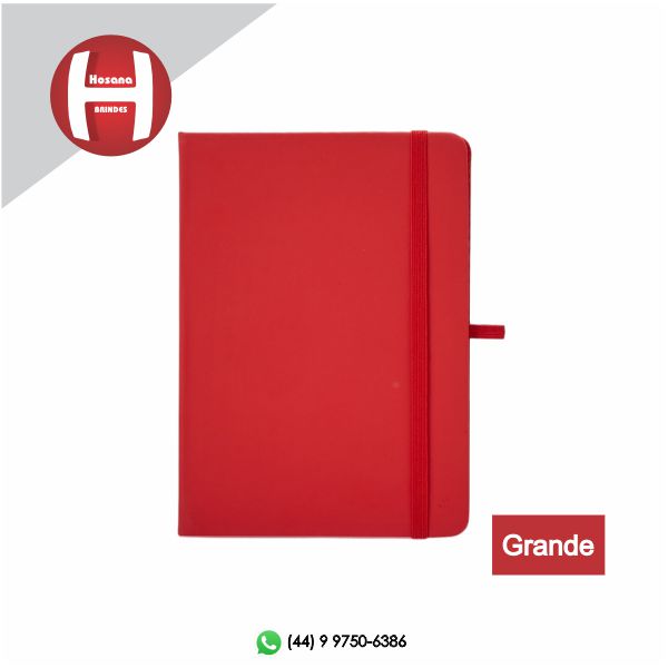 Caderneta Emborrachada Grande - Vermelha
